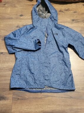The North Face Venture 2 Jacket Womens Sz XL Blue Floral Soft Shell Dryvent Rain
